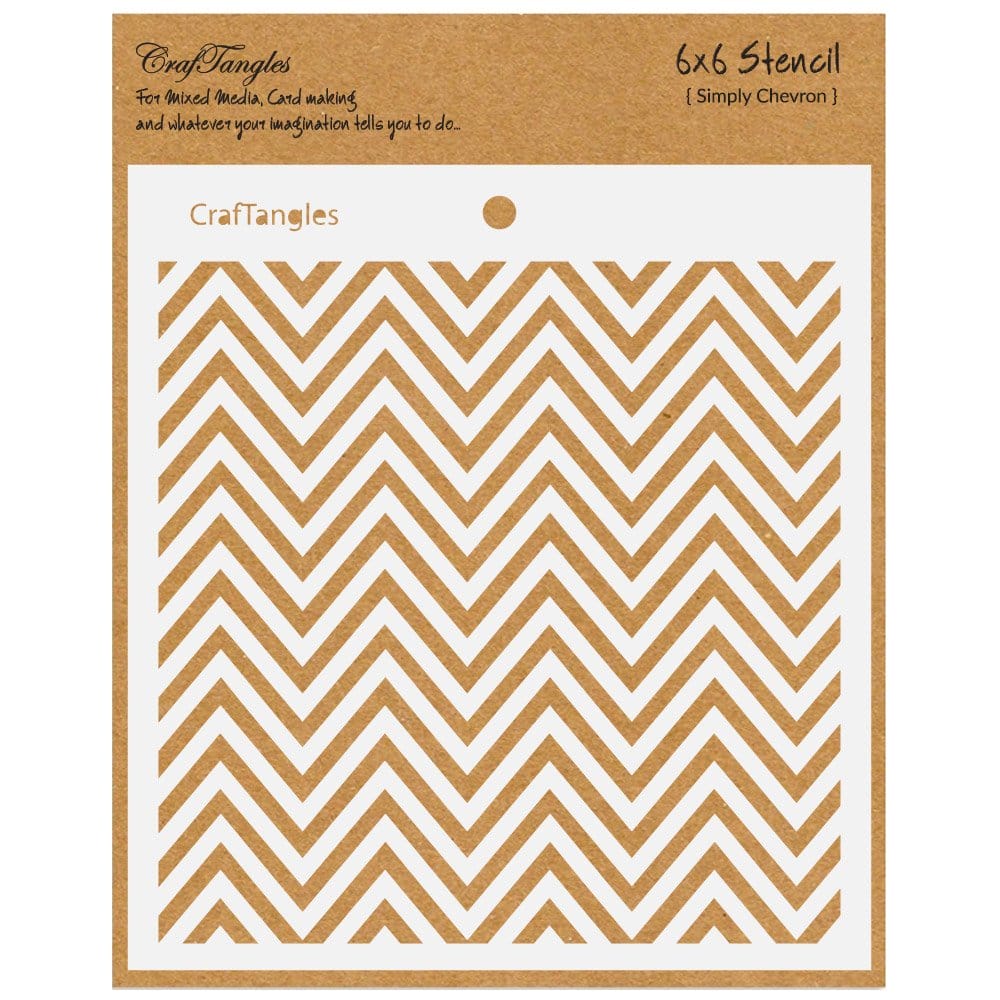 CrafTangles 6"x6" Stencil - Simply Chevron CTCS76 craftangles stencils simply chevron CrafTangles 6"x6" Stencil - Simply Chevron