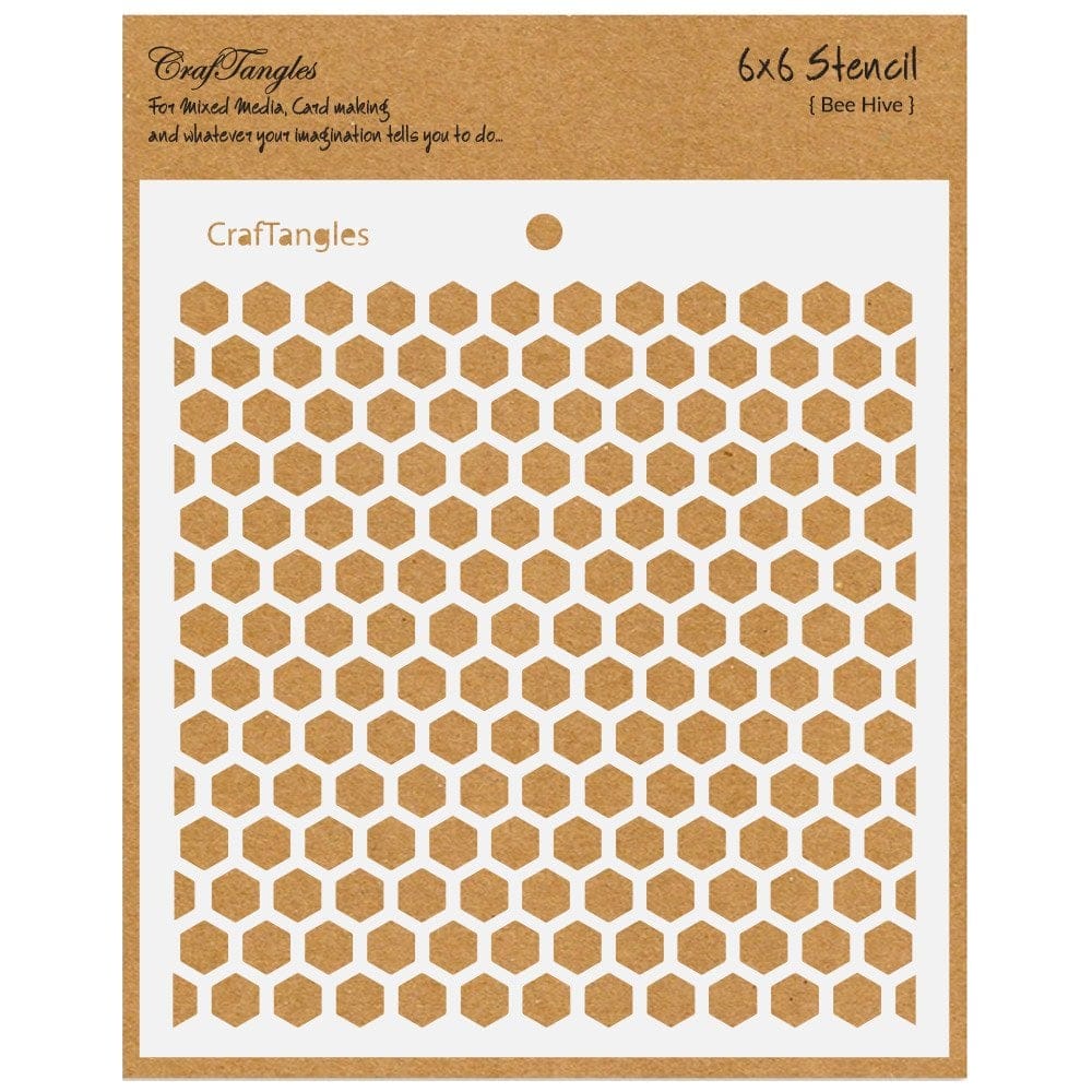 CrafTangles 6"x6" Stencil - Beehive CTCS79 craftangles stencils bee hive CrafTangles 6"x6" Stencil - Beehive
