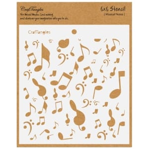 CrafTangles 6"x6" Stencil - Musical Notes