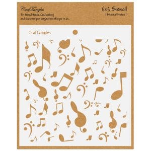 CrafTangles 6"x6" Stencil - Musical Notes