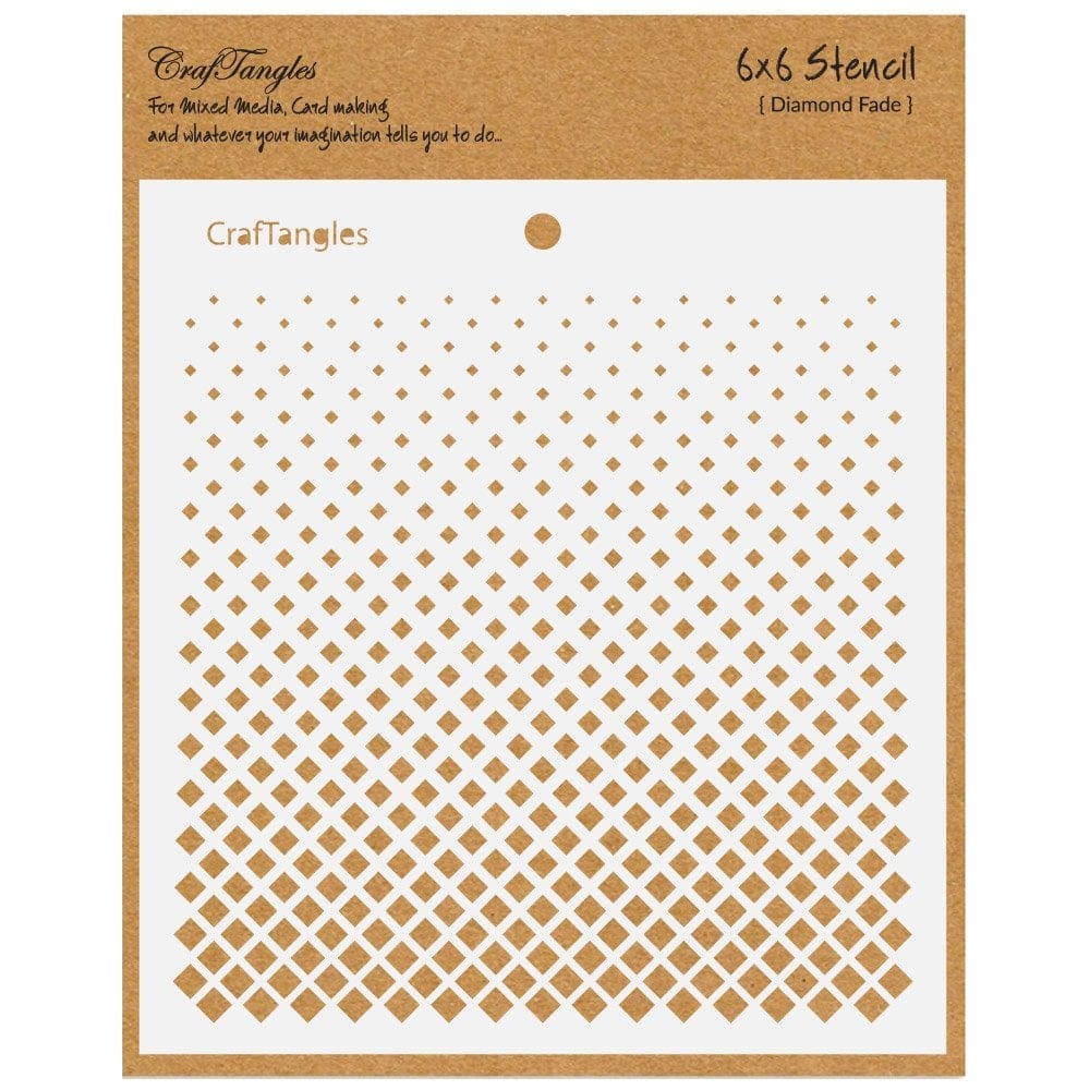 CrafTangles 6"x6" Stencil - Diamond Fade CTCS83 craftangles stencils diamond fade CrafTangles 6"x6" Stencil - Diamond Fade