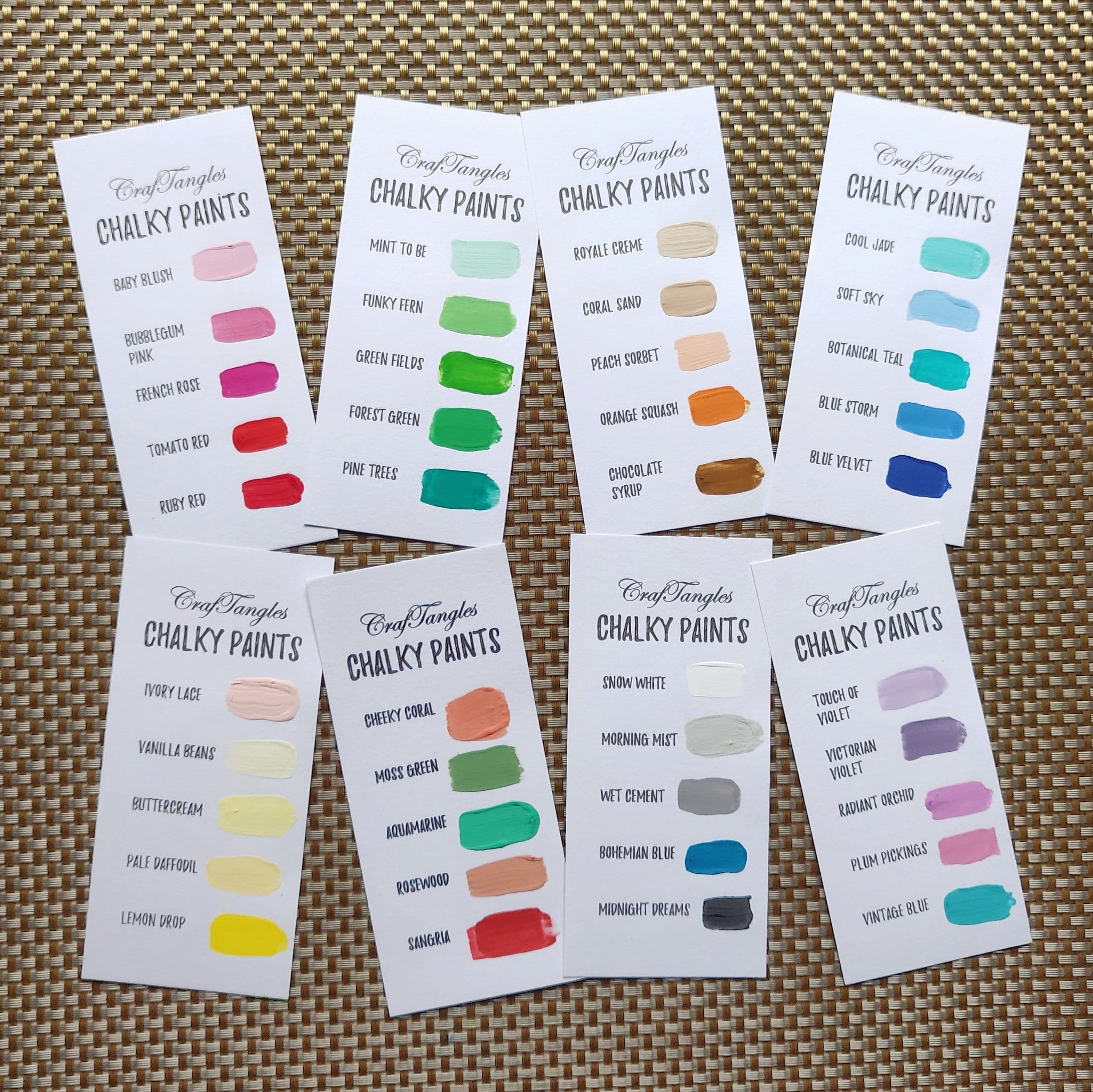 CrafTangles Chalk Paint - Cheeky Coral (100 ml) Craftangles chalk paints swatch Craftangles_chalk_paints_swatch