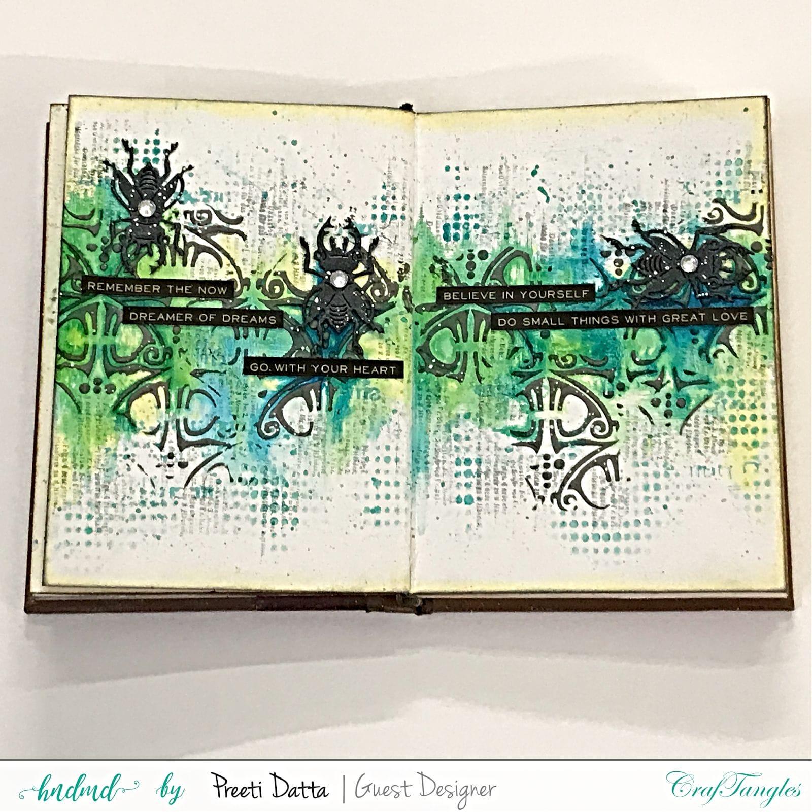 CrafTangles Chalk Paint - Cool Jade (100 ml) Dutt_Preety_Nature_Inspired_mixed_media_2