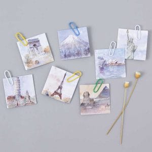 Watercolour Travel places Stickers (40 pcs)