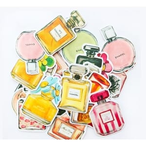 Perfume Bottles Stickers or Ephemera (20 pcs)