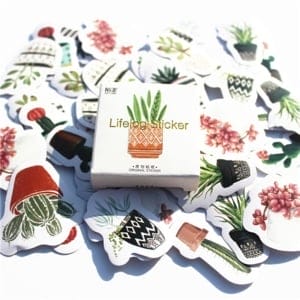 Succulents or Plants Stickers or Ephemera (40 pcs)