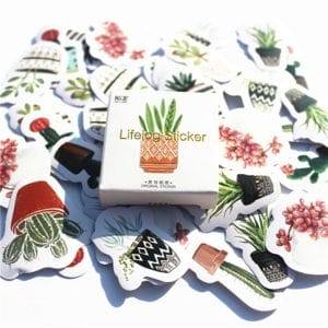 Succulents or Plants Stickers or Ephemera (40 pcs)