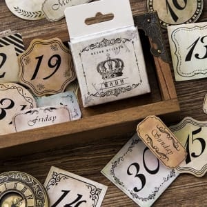 Vintage Days Stickers or Ephemera (45 pcs)