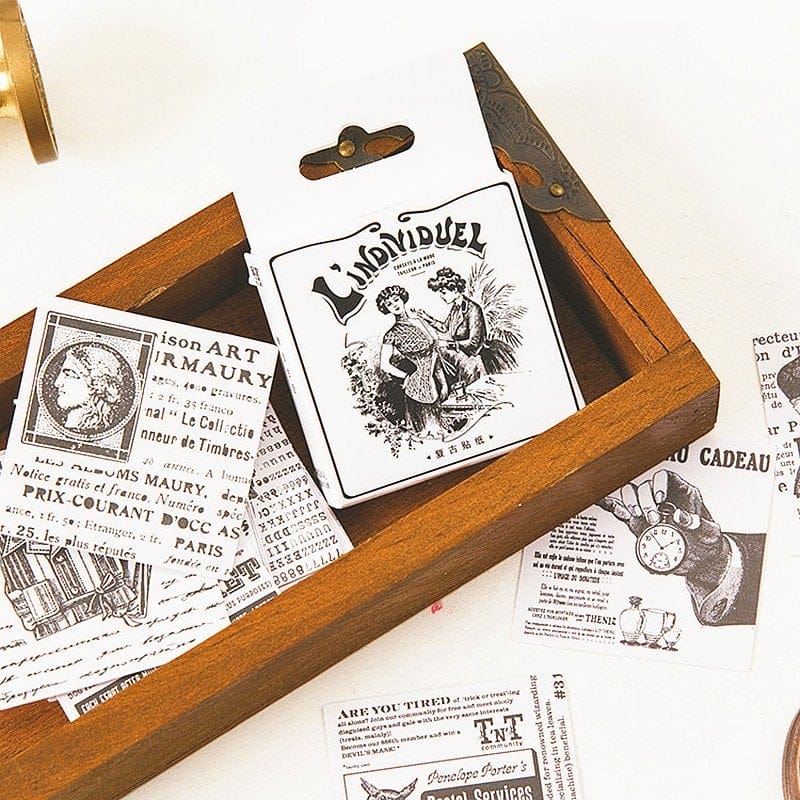 Vintage Advertisments Stickers or Ephemera (40 pcs)