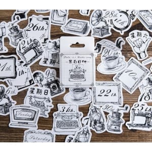 Numbers Cards Stickers or Ephemera (40 pcs)