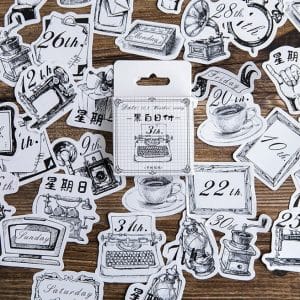 Numbers Cards Stickers or Ephemera (40 pcs)