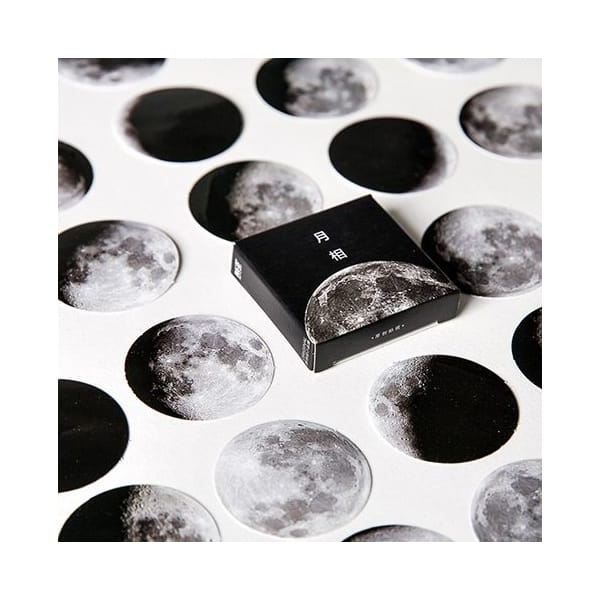 Phases of Moon Stickers or Ephemera (45 pcs)