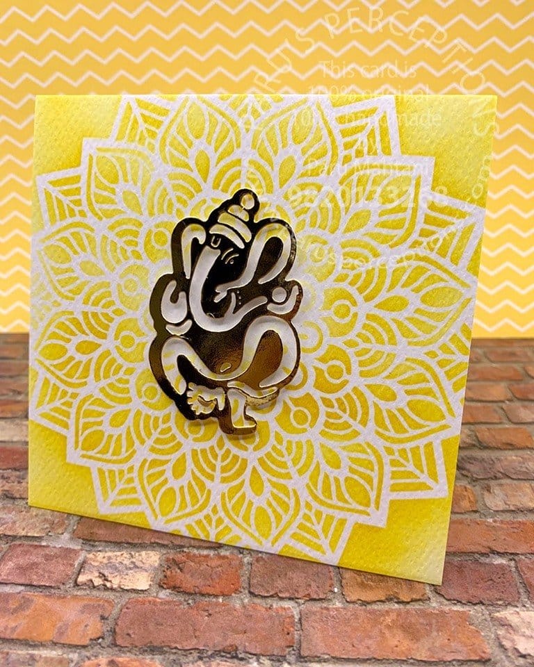 CrafTangles 6"x6" Stencil - Mandala Reloaded Paru Diwali Cards 7 Paru_Diwali_Cards_7