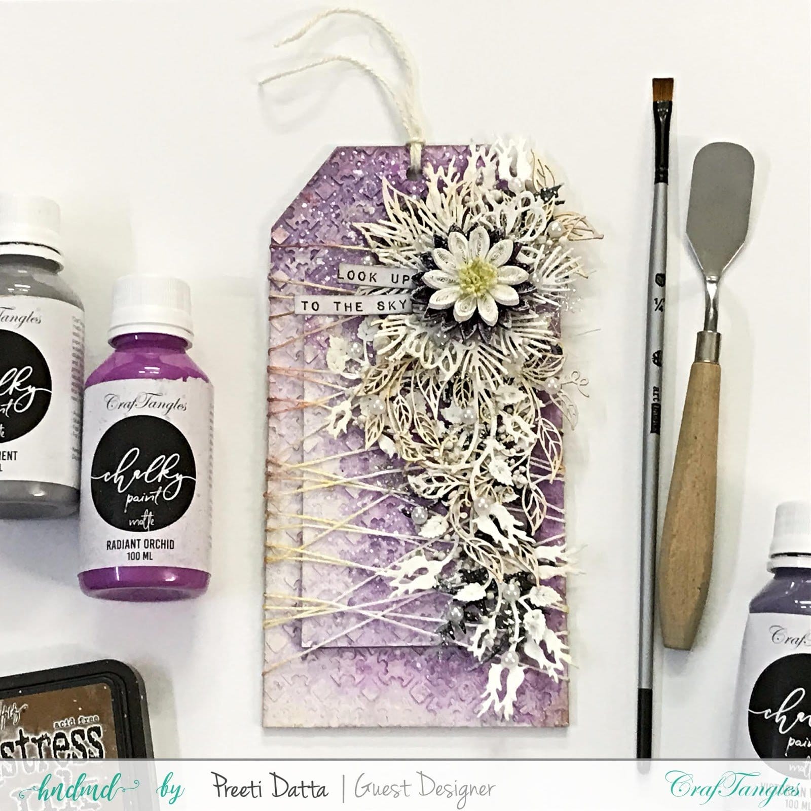 CrafTangles Texture Paste - White (250 ml) Preeti_Datta_mixed_media_30July_1