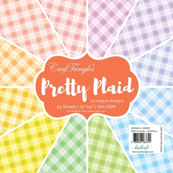 CrafTangles Scrapbook Paper Pack - Pretty Plaid (12"x12")