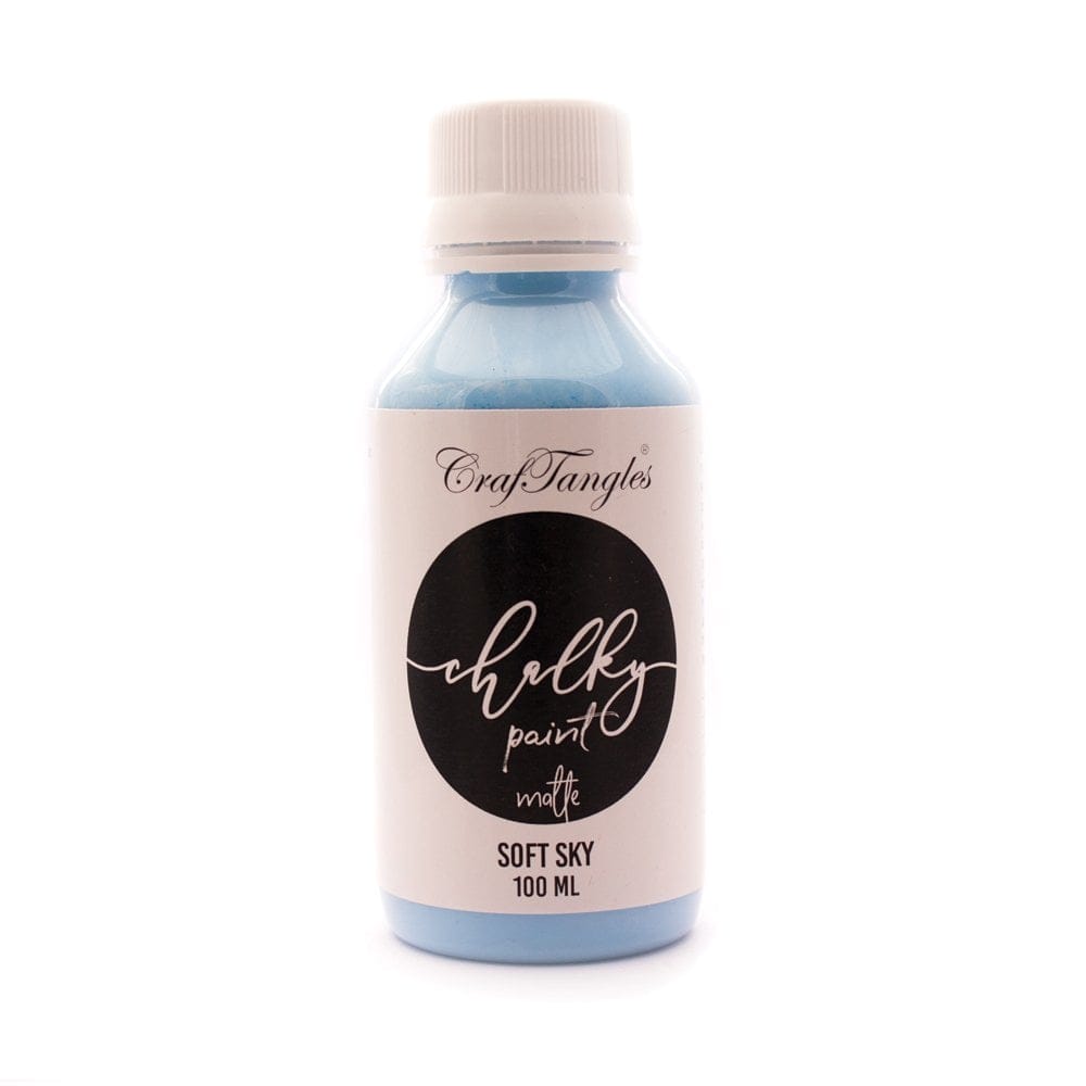 CrafTangles Chalk Paint - Soft Sky (100 ml) Soft Sky Craftangles chalky paint CTCPSS100 CrafTangles Chalk Paint - Soft Sky (100 ml)
