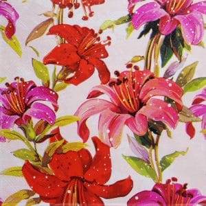 A pack of 12 by 12 inch Decoupage Napkins(5 pcs) - Floral Design