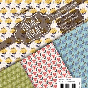 CrafTangles Decoupage Paper Pack - Vintage Florals (A4) - 4 sheets