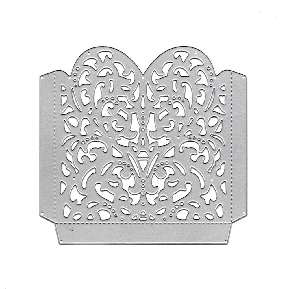 Steel Dies - Floral Pocket Envelope XY065 steel cutting dies CraftAdda Steel Dies - Floral Pocket Envelope