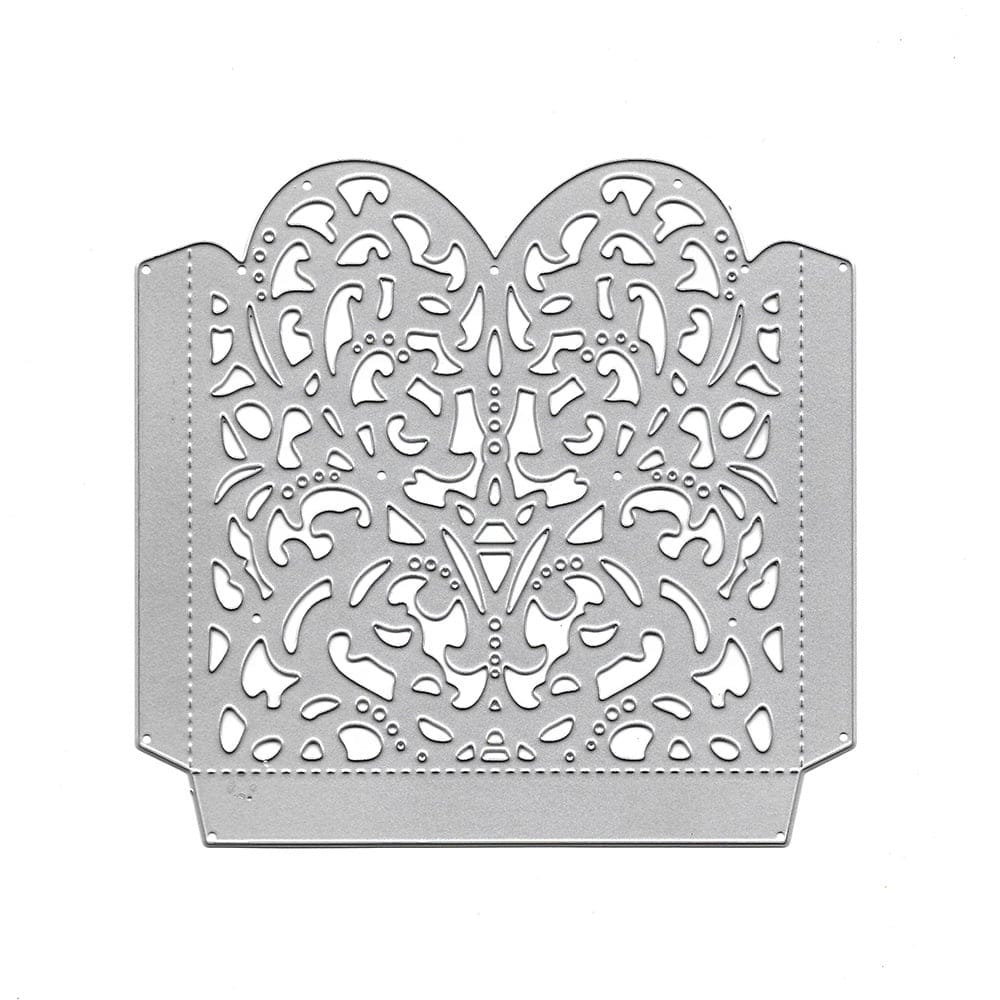 Steel Dies - Floral Pocket Envelope XY065 steel cutting dies CraftAdda Steel Dies - Floral Pocket Envelope
