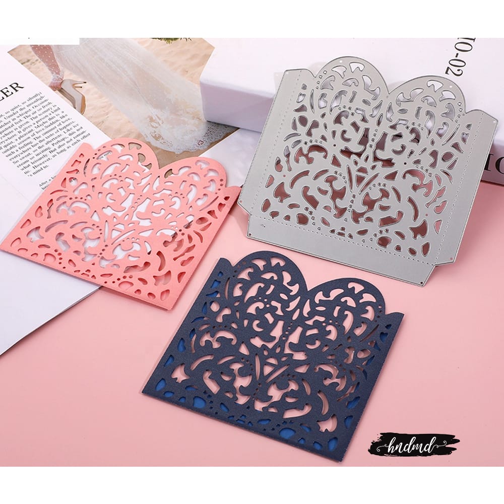 Steel Dies - Floral Pocket Envelope XY065 steel cutting dies CraftAdda 1 XY065_steel_cutting_dies_CraftAdda_1