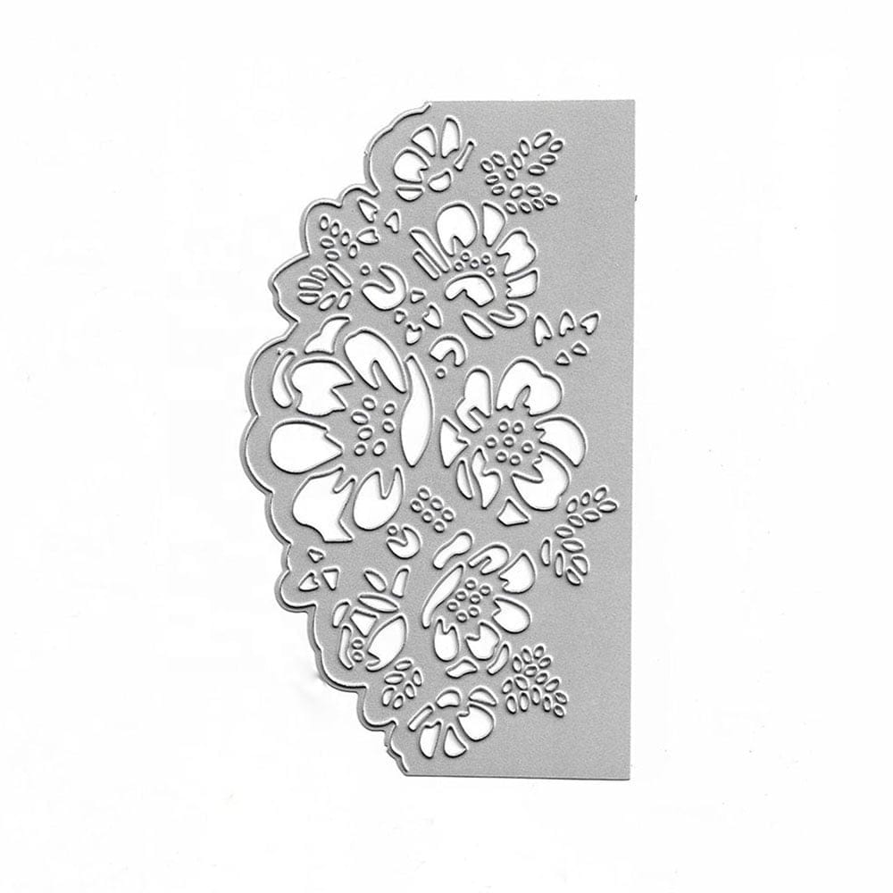 Steel Border Dies - Floral Edge (XY075) XY075 steel cutting dies CraftAdda Steel Border Dies - Floral Edge (XY075)