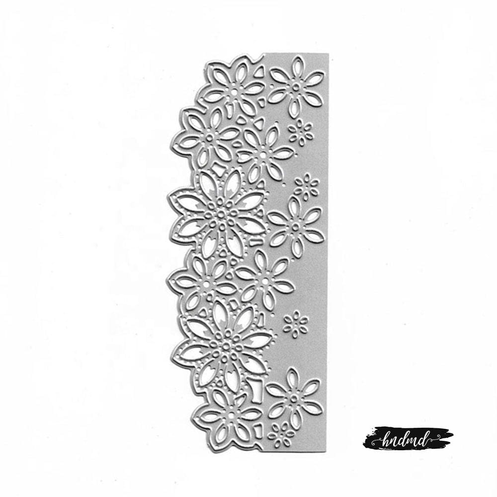 Steel Border Dies - Floral Edge (XY076) XY076 steel cutting dies CraftAdda Steel Border Dies - Floral Edge (XY076)