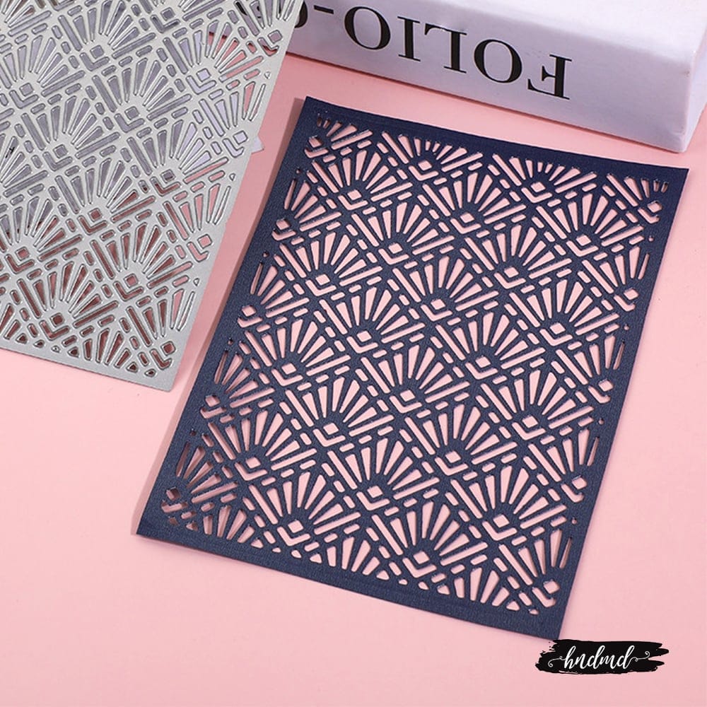 Steel Background Dies - Geometric Pattern Grid XY118 steel cutting dies CraftAdda 2 XY118_steel_cutting_dies_CraftAdda_2