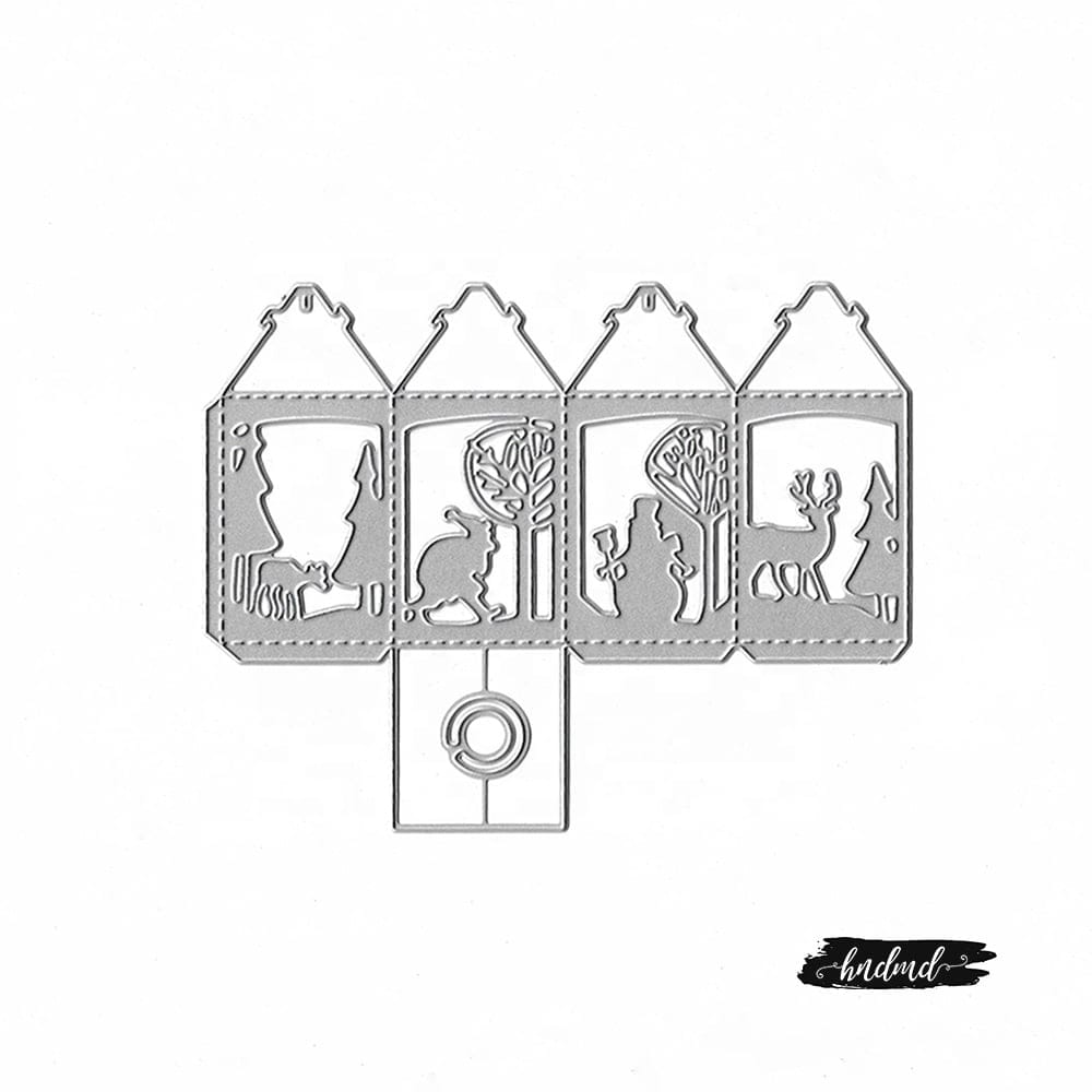 Steel Dies - 3D Christmas Box XY151 steel cutting dies CraftAdda Steel Dies - 3D Christmas Box