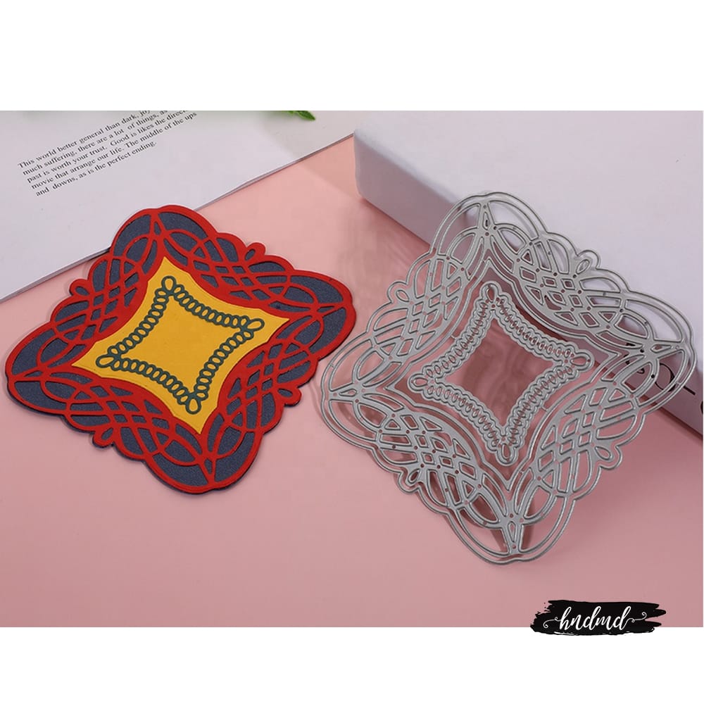 Steel Dies - Ornate Square Dies (Set of 4 dies) XY333 steel cutting dies CraftAdda 1 XY333_steel_cutting_dies_CraftAdda_1