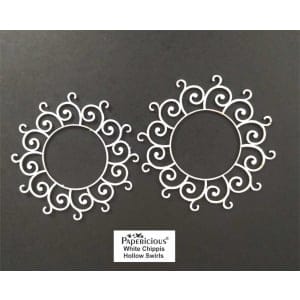 Papericious White Chippis - Hollow Swirls