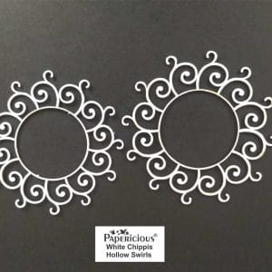 Papericious White Chippis - Hollow Swirls