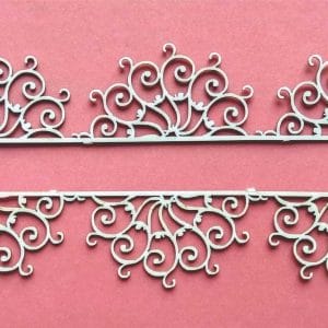 Papericious White Chippis - Linear Flourish