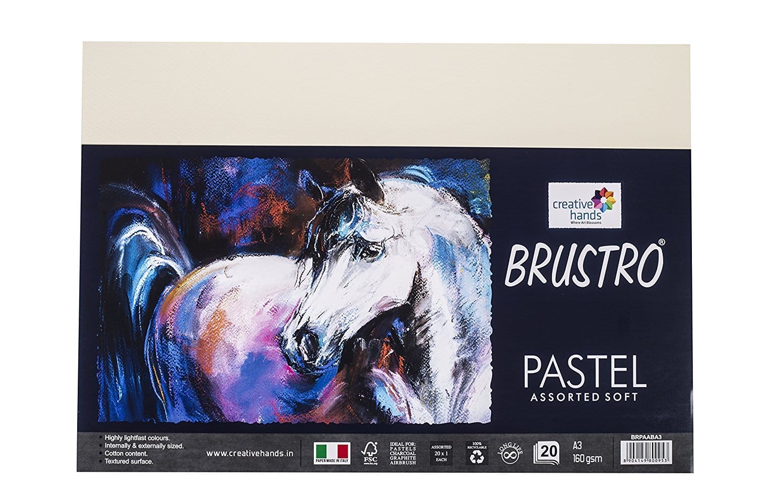 Brustro Pastel Assorted Soft 160 GSM A4 Pack of 20 Sheets Brustro paste assorted soft paper 1 Brustro Pastel Assorted Soft 160 GSM A3 Pack of 20 Sheets