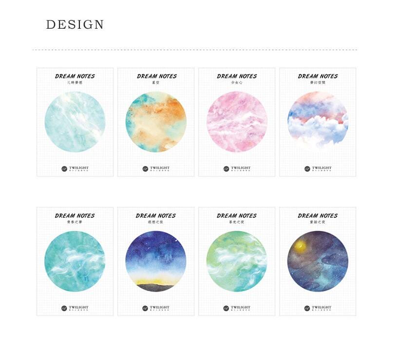 Sticky Notes or Memo Pads - Watercolor World