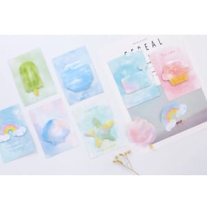 Sticky Notes or Memo Pads - Watercolor Summer fun