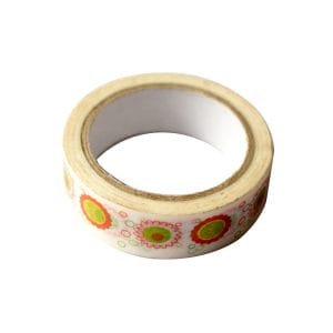 Simple floral border - Japanese Washi Tape (15 mm by 10 m)