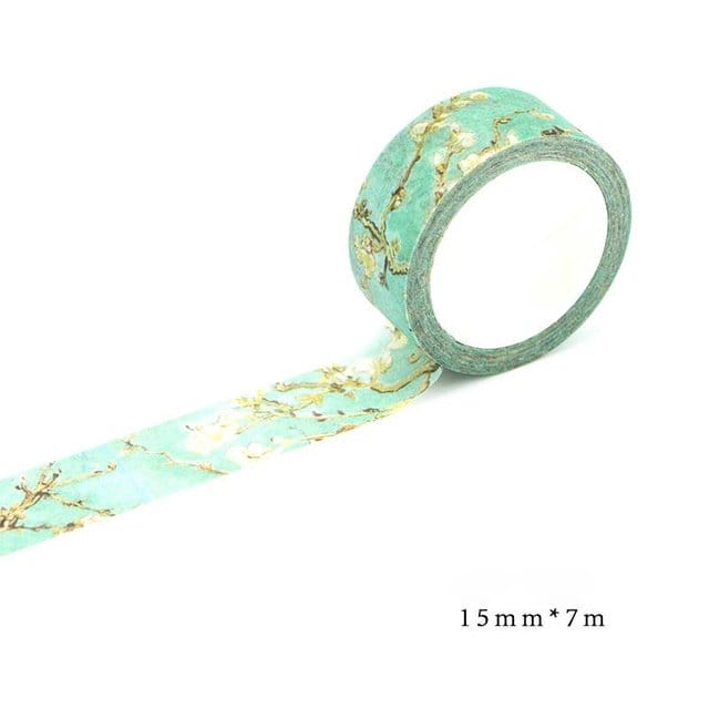Watercolor floral scene - Japanese Washi Tape