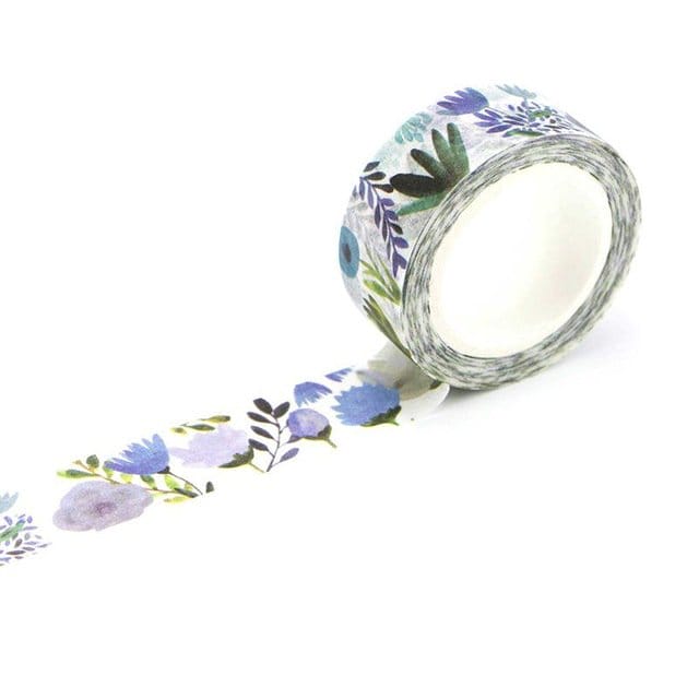 Washi Tape - Blue tropical Florals