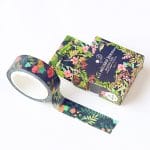 Washi Tape - Tropical Florals with black BG