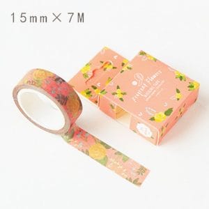 Washi Tape - Peach Flowers