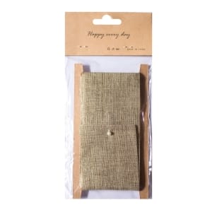 Designer Plastic Glitter Burlap Ribbon - Brown