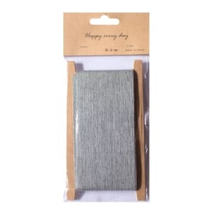 Designer Plastic Glitter Burlap Ribbon - Silver