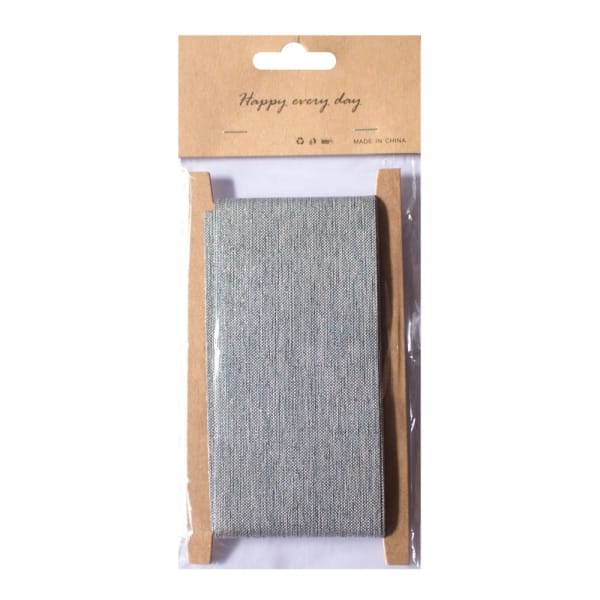 Designer Plastic Glitter Burlap Ribbon - Silver
