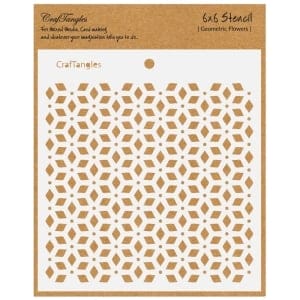CrafTangles 6"x6" Stencil - Geometric Flowers
