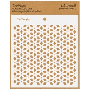 CrafTangles 6"x6" Stencil - Geometric Flowers