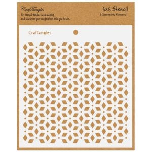 CrafTangles 6"x6" Stencil - Geometric Flowers
