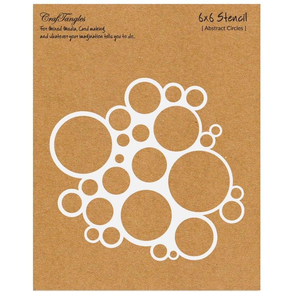 CrafTangles 6"x6" Stencil - Abstract Circles CTCS87 craftangles stencils abstract circles CrafTangles 6"x6" Stencil - Abstract Circles