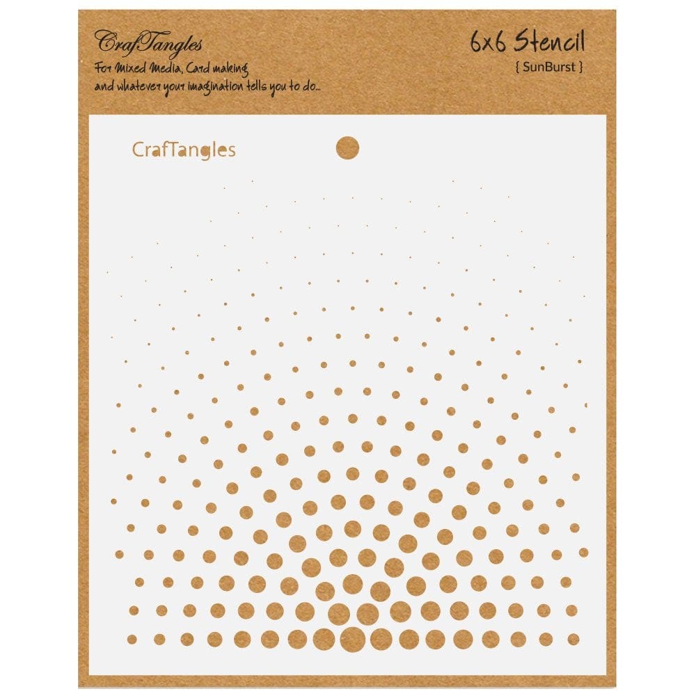 CrafTangles 6"x6" Stencil - Sunburst CTCS91 craftangles stencils sunburst CrafTangles 6"x6" Stencil - Sunburst