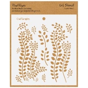 CrafTangles 6"x6" Stencil - Leafy Way